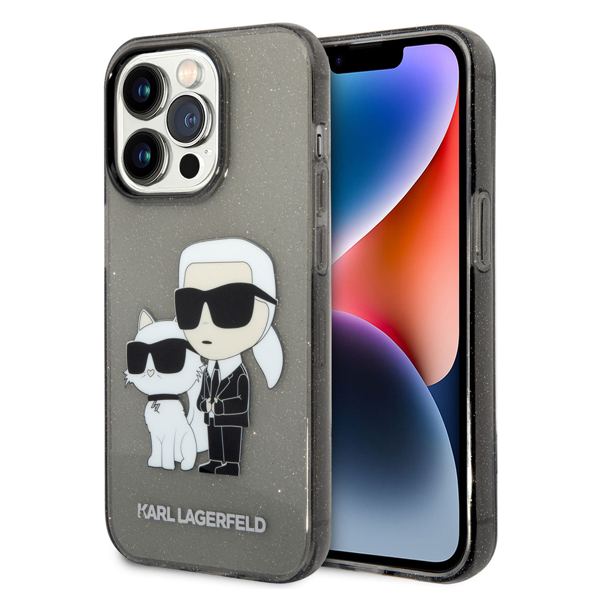 Karl Lagerfeld iPhone 14 Pro Max Transparan Simli K&C Dizayn Telefon Kılıfı - 1 Karl Lagerfeld iPhone 14 Pro Max Transparan Simli K&C Dizayn Telefon Kılıfı - 1